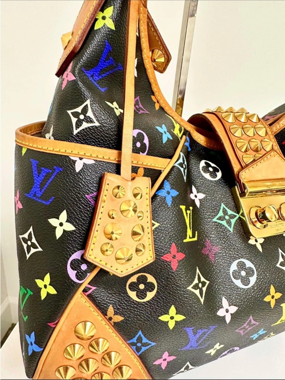 Louis Vuitton Chrissie MM Noir Black Multicolor Limited Edition Shoulder Bag - Picture 15 of 16
